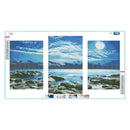 3pcs DIY Sea View 5D Diamond Painting Embroidery Full Drill Cross Stitch