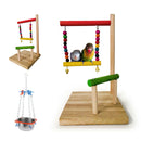 Set Of 2/2pcs Parrots Wooden Perch W/ Cage Water