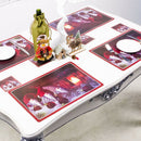 12 Set Christmas Placemat Non-Slip Pvc Insulation Placemat Washable Table F