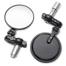 Aluminum Black Folding Bar End Motorcycle Mirrors Right and Left Racer Cafe P2S1