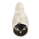 2pcs 3Pin XLR Male to 1/4in 6.35mm Female Jack Audio Cable Mic Cord Adapter A