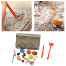 Precious Stones Excavation Kit Archeology Dig Up Fossils Treasure Enfa