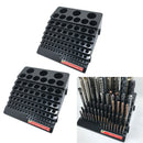 2 Pcs Drill Drill Bit Storage Case Holder Milling Cutter Storage Box,Black