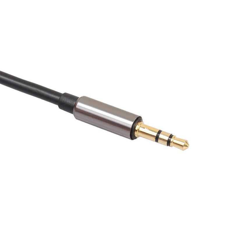 3FT 3.5mm Stereo Male Plug to Dual RCA Audio Male Adapter Speaker Cable Grey