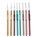8pcs Plastic Handle Aluminium Head Crochet Hooks Sweater Sewing Needles Kit