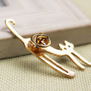 Fashion Jewelry Enamel Cute Cat Collar Brooch Pin Women Party Gift Black