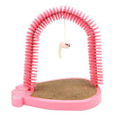 Cat Scratcher And Grooming Arch, Self Groomer and Massager With Catnip and