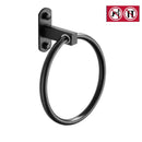 Aluminum Alloy Round Wall Hanging Towel Ring Bathroom Clothes Rack Holder
