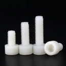 14pc M8 x(30-60mm) White Plastic Nylon Socket Cap Screw Hex Head Allen Bolts Kit