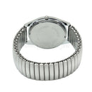 36mm Big Face Black Number White Dial Elasticity Stainless Steel Wrist Watch