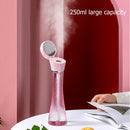 Tower USB Charging Desktop Humidifier Diffuser with Colorful Light (Pink) A