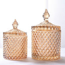 600Ml Crystal Glass Storage Jars Sugar Chocolate Cans Diamond Candy Box Cot