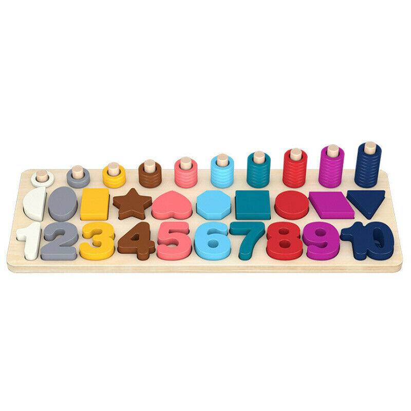 Math Toys Digital Shape Pairing Learning Preschool Counting Board Kids Educ V5M4