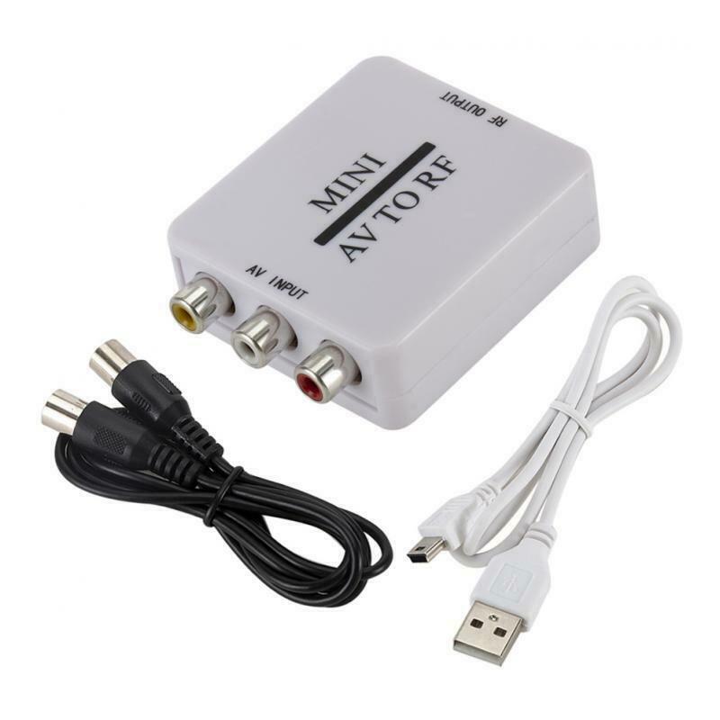 2Pc Rca Cvsb AV To RF Adapter 67.25Mhz 61.25Mhz Video Audio TV Signal