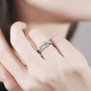 Elegant Heart-shaped Diamond Ring Open Rings Wedding Jewelry For Women-It C