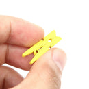50 Mini Wooden Craft Pegs Clothes Paper Photo Hanging Spring Clips 25mm Mu