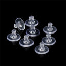 100 Pack Clear Plastic Earring Backs Clutch Earring Pad M5P3