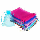 50 Pieces 4 by 6 Inch Organza Gift Bags Drawstring Jewelry Pouches Wedding