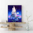 DIY Diamond Painting Cross Stitch Kits Dolphin Full Round Drill Embroidery