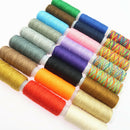 24 Spools Mixed Colors 100% Polyester Sewing Quilting Thread Set All Purpose