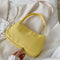 Nylon Casual Women Handbag Tote Female Solid Underarm Shoulder Bag (Yellow)