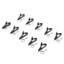 10x Metal Ring Style Mini 9mm Lavalier Lapel Collar Clip Microphone Holder
