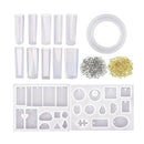 1Set Silicone Necklace Earrings Pendant Mold Pendant Jewelry Making Tool DIY OZ