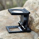 Three-Folding 8x Magnifier Magnifying Glass Stand Repair with LED Light Sou