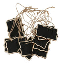 12pcs/lot Hemp Rope Hanging Rectangle Chalkboards Mini Chalk Writing Materi D2C9
