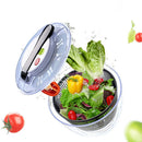 Salad Spinner Vegetable Dehydrator Push-Type Washing 5L SAFE Non Skid Base