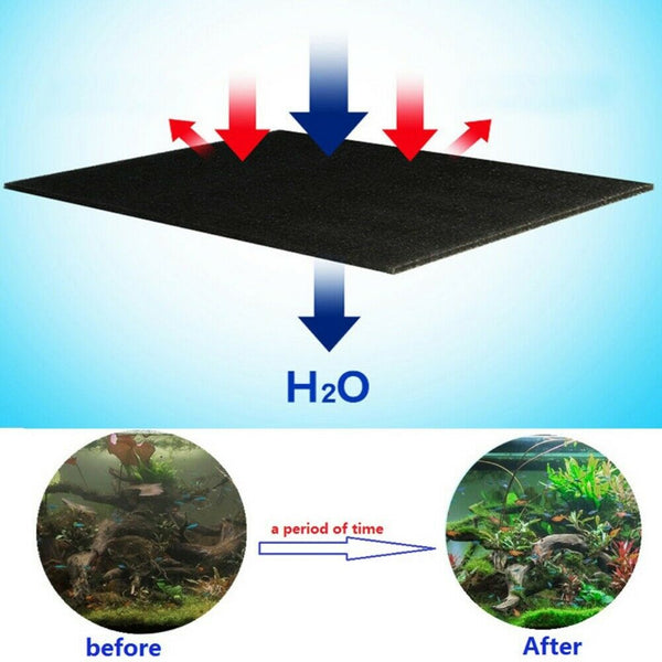 Black Aquarium Biochemical Cotton Filter Foam Fish Tank Sponge Pads 50*50cm