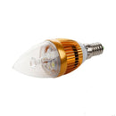 3W E14 LED Light Bulb Candle Lamp White 85V - 265V Golden shell