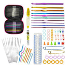 90pcs Aluminum Crochet Hooks Knit Weave Craft Sweater Sewing Needles Set