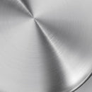 2x Stainless Steel Round Without Lid Serving Dish Platter Kitchen Buffet