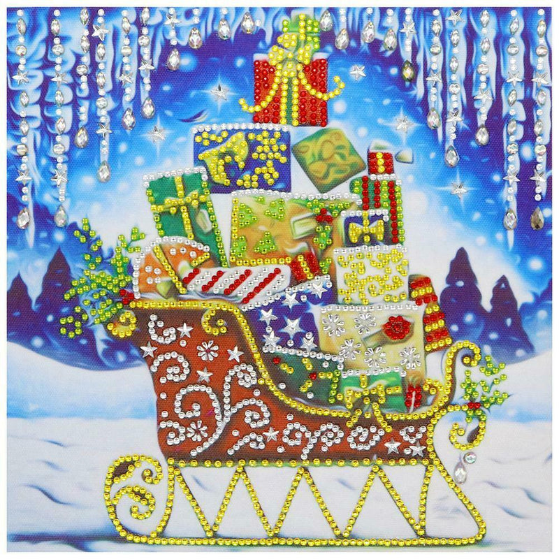 5D DIY Special Shaped Diamond Painting Sleigh Cross Stitch Mosaic Craft Kit