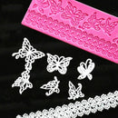 Lace Butterfly Silicone Fondant Lace Mould Cake Decor Mat Sugarcraft Mold B S5L5
