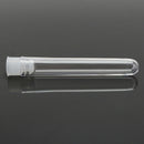 10Pcs  12*75MM Plastic Lab Test Tubes Metal Caps Screw Top Lid Round Bottom