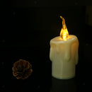 6x Battery Flameless Led Candle Flickering Yellow Light Taper Candle 118mm