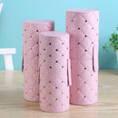 Fashion Leather Makeup Brush Storage Case Empty Holder Organizer (Pink L) A