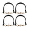 4Pieces Women Girls Bag PU Leather Short Bag Strap Replacement Purse Handle