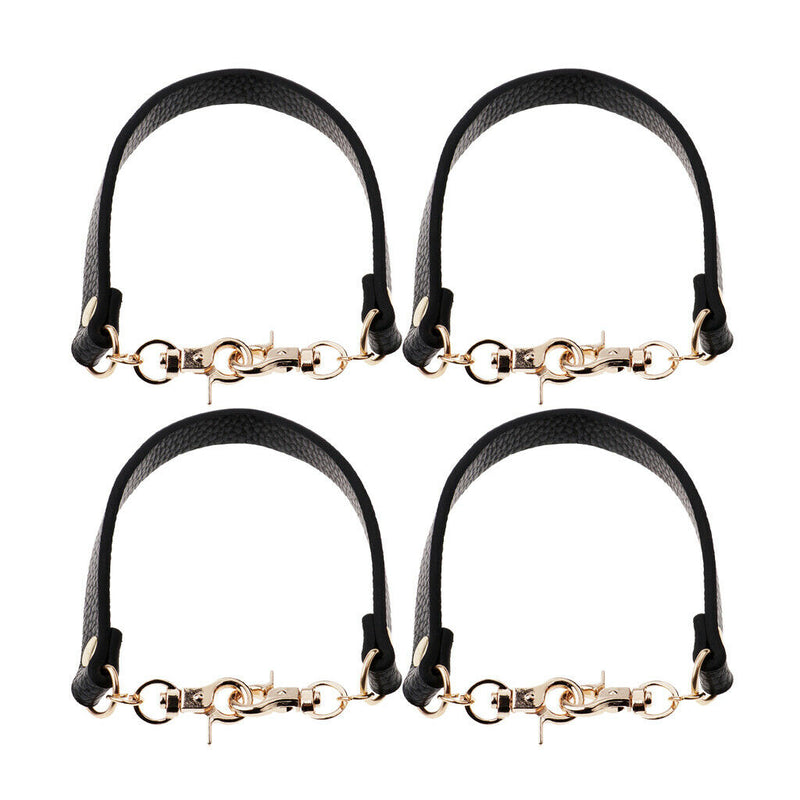 4Pieces Women Girls Bag PU Leather Short Bag Strap Replacement Purse Handle