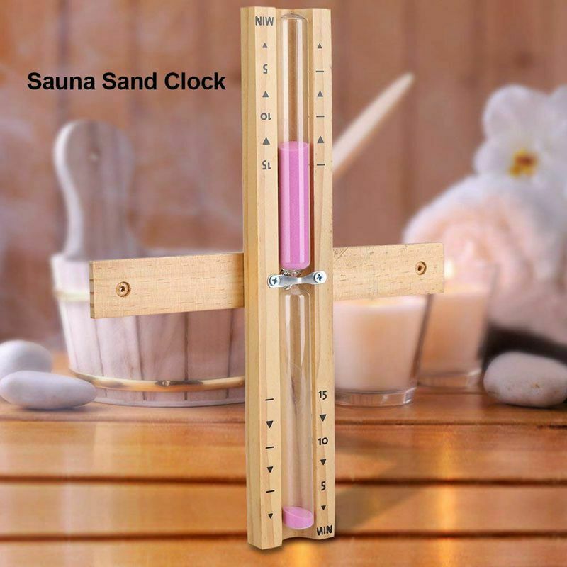 15 Minute Timer Sauna Hourglass Wall Rotating Sand Timer Countdown Clock 15 O5J9