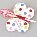 50pc Cute Lollipop Candy Paper Cards Decor Birthday Christmas Gift Butterfly