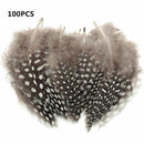 100PCS High Quality Guinea Fowl Feather Christmas Wedding Home Decoration HBB