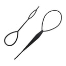 Women's 4Pcs Hair Twist Styling Clip Stick Bun Maker Braid Tool Black