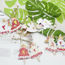 1 Set 8Pcs Christmas Tree Decorations Ornaments Wooden Printing Ornaments M K5N9