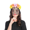 Simulation Cloth Flower Headband Lace Garland Crown Christmas Halloween Day