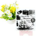 Romantic Sailboat Camera Globe Travel Stamp Seal Scrapbooking/Photo AlbumDeco JR
