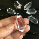 100% Natural Quartz Crystal Pendulum Pendant Necklace Chakra Healing Rock Stone