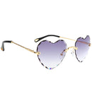 4x Ladies Heart Shaped Sunglasses Party Tinted Lens Metal Frame Eyewear